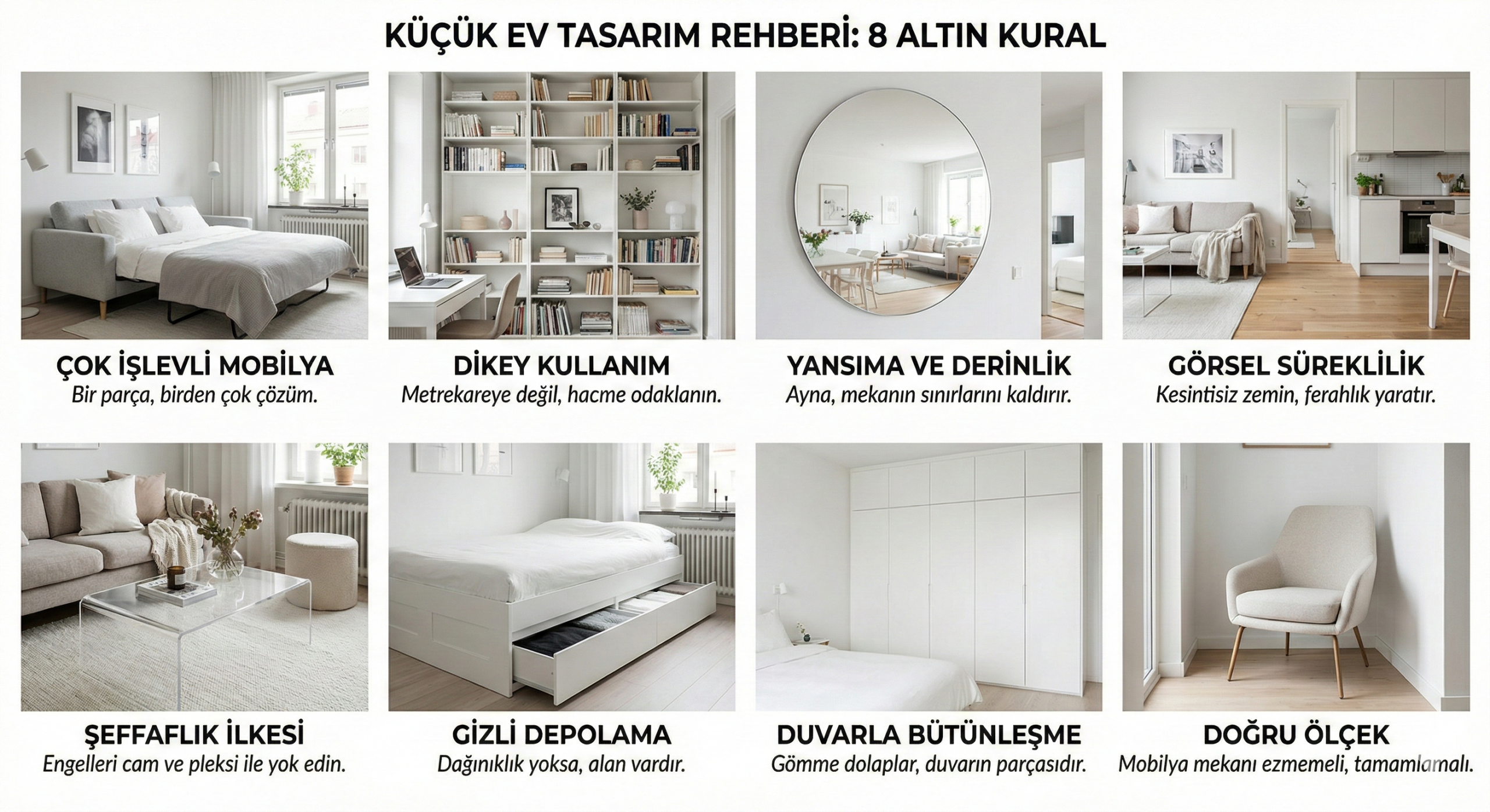 Küçük Evler İçin Büyük Çözümler: Metrekareyi Değil, Hacmi Yönetmenin 8 Altın Kuralı